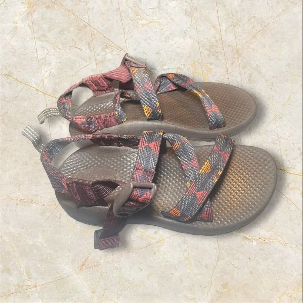 Chaco Kids Multicolor Z/1 Ecotread Ohkurr Strappy Basket Weave Sandal Size 2